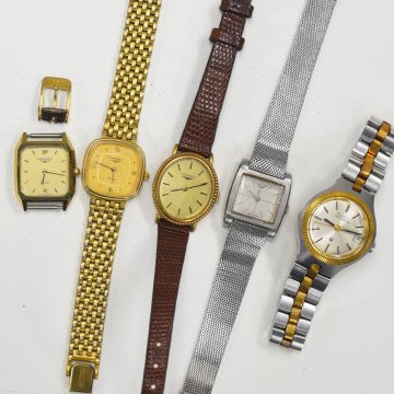 1円 不動品 腕時計 5本 ロンジン クォーツ 機械式 手巻き 音叉 レディース まとめて 同梱不可