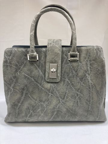 sm23326 エレファント 象革 ハンドバッグ JRAタグ付 カーキ グレー レザーバッグ 現状品 エレファントレザー JRA