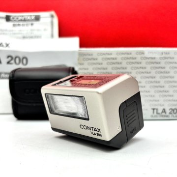 N13 CONTAX TLA200 カメラ アクセサリー ストロボ 動作品 元箱 説明書 1円スタート コンタックス