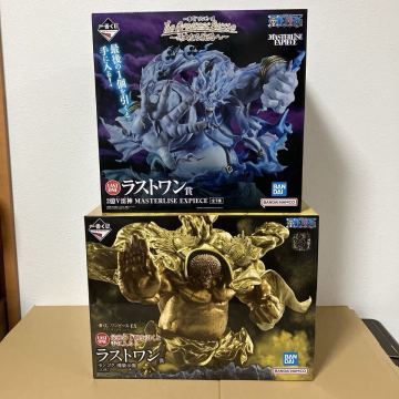 ワンピースフィギュア 一番くじ ラストワン賞 2種 未開封品 センゴク 魂豪示像 / 2億V雷神　