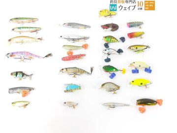 シマノ バブルチャンバー ライズポップ 50F、デュオ スラバークランク SR 55、ラッキークラフト S8 ポッパー 等 計27点