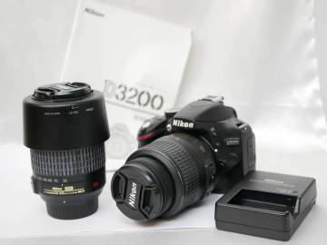 #0936 NIKON D3200 AF-s 18-55mm 55-200mm ニコン デジカメ ボディ 