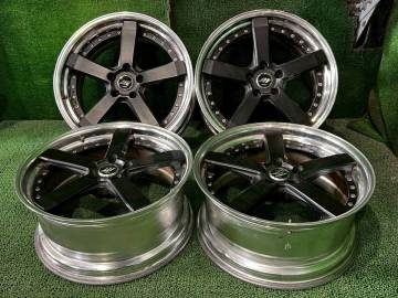 函館発【WORK☆19インチセット】アルファード等 ZEST ST2 19&times;8.5 PCD114.3 5穴 OFF30 38 ※商品説明欄要確認