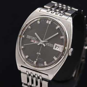 1円 稼働 セイコー ロードマチック 5606-7050 SS AT/自動巻 グレー文字盤 メンズ腕時計 2000000 2NBG KMT