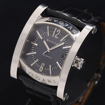1円 稼働 ブルガリ アショーマ AA48S L3316 AT/自動巻 シルバー文字盤 メンズ腕時計 0018700 2ERT KMT