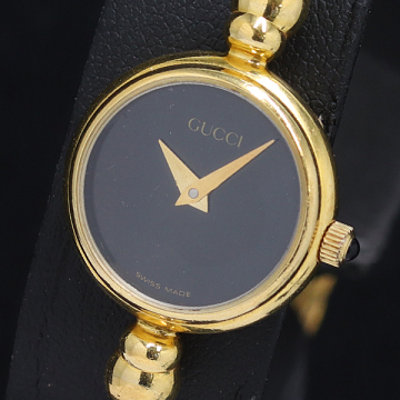 1円 稼働 グッチ バングルウォッチ 2700.2.L 280445 QZ ブラック文字盤 レディース腕時計 3642100 2TLT MST