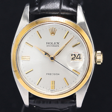 1円 稼働 ロレックス オイスター プレシジョン 6694 手巻き シルバー文字盤 メンズ腕時計 0001320 1JWT MST