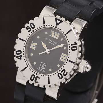 1円 稼働 ショーメ クラスワン 622 4523 QZ ブラック文字盤 メンズ腕時計 2258300 2OKT KMT