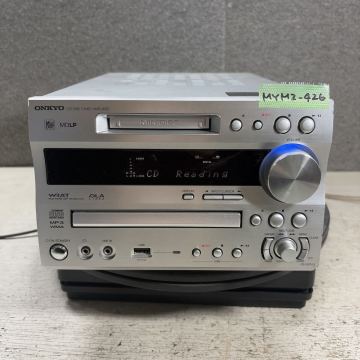 MYM2-426 激安 ONKYO FR-N9NX CD/MD TUNER AMPLIFIER 通電、電源オン、オフOK 中古現状品 ※3回再出品で処分