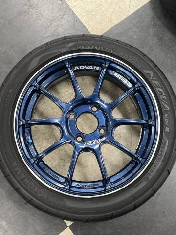 S660 アドバンレーシング　RZ-Ⅱ ブルー　前後4本セット　中古　165/55R15 195/45R16 横浜市都筑区