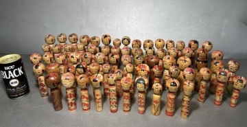 伝統こけし 小さなこけし 8㎝～11㎝　まとめて70本 　 伝統工芸品 郷土玩具 民芸 ⑦