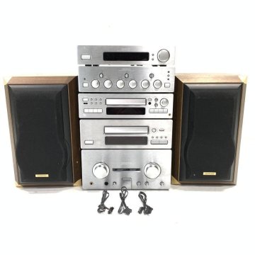 KENWOOD ケンウッド A-1001 ミニコンポ システムケーブルx3付き◆ジャンク品
