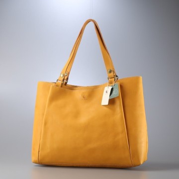 GS9426■未使用■日本製 kissora キソラ レザー トートバッグ ハンドバッグ 手提げ 鞄 キャメルブラウン系