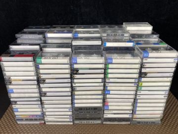 kenk★カセットテープ まとめて 約350本/ハイポジ約128本/メタル7本 SONY TDK maxell FUJI AXIA 他 中古 録音済み 約27㎏ 現状品★
