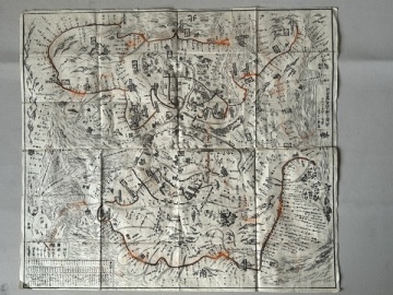 古地図　 南都大佛前 ゑづ屋庄八板　嘉永　宝暦　江戸　木版　京都　滋賀　刷り物　古書古文書