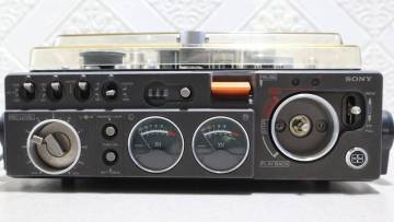 D1616 P SONY ポータブルテープレコーダー TC-5550-2 オープンリールデッキ DC12V 日本製 AC-26電源 バッテリーパック付