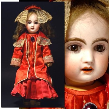 慶應◆アンティーク・フレンチドール【Jumeau ジュモー】製 ビスクドール「BEBE JUMEAU」高さ36cm