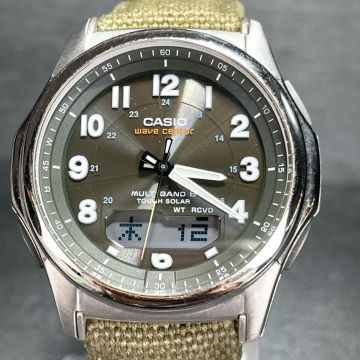 美品 CASIO カシオ WAVE CEPTOR ウェーブセプター マルチバンド6 WVA-M630B-3AJF 腕時計 アナデジ 電波ソーラー タフソーラー 動作確認済み