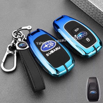 スバル キーケース 金属製 キーホルダー　キーカバー　3点セット　レッド　ブルー
