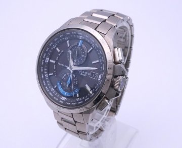 CASIO カシオ OCEANUS オシアナス 5141 OCW-T1000 腕時計 電波 タフソーラー デイデイト アナログ ブラック文字盤 1円~　T1000