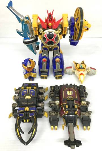 K21-179-062【中古】DX超合金 忍風戦隊 ハリケンジャー まとめ 5点/忍風合体 旋風神 (GD-42)/カラクリボール/迅雷合体 轟雷神 (GD-43)