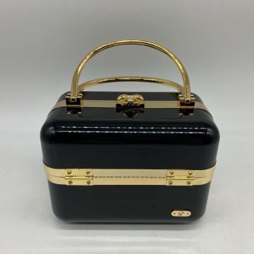 H25 パオロッティ Paolotti バニティバッグ ブラック パーティバッグ ヴィンテージ ハンドバッグ コスメボックス 昭和レトロ においあり