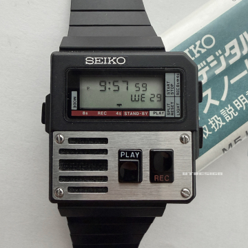 セイコー　ボイスノート　M516-4000　ほぼデッドストック　美品　取説つき　SEIKO　VOICE NOTE　ビンテージ　デジタル　80年代　レア