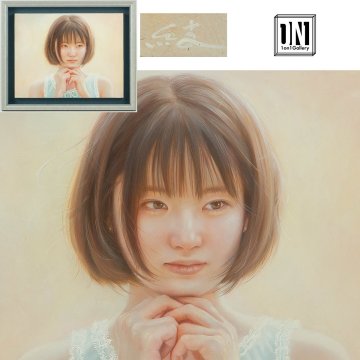 【1on1】真作 植野綾 『晴れ間』 油絵具 6号 2024年 額装 三越伊勢丹取扱 ■ 白日会会員 観る者の琴線を鳴らすリアリズム 初登場！