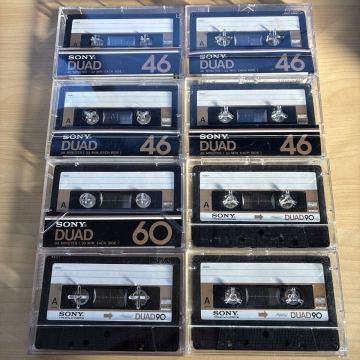 中古 カセットテープ SONY ソニー DUAD 8本セット 消去処理済み