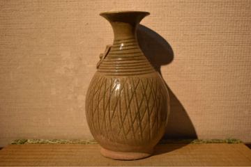 【GE】M253【コレクター所蔵品】時代 安南青磁徳利/東南アジア 酒器 骨董品 時代品 美術品 古美術品 ba