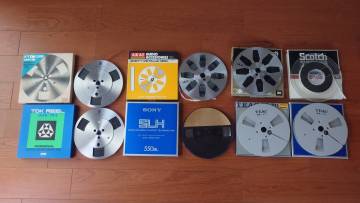 ７号メタルリールテープ４本、メタルリール２本、プラリールテープ２本