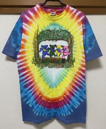 レア 90s Grateful Dead ビンテージ タイダイ Tシャツ L バンドTシャツ vintage 25周年 / jerry garcia jimi hendrix the rolling stones