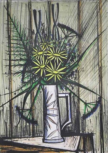 ■ビュッフェ（Buffet） 【マーガレットとアイリス】 リトグラフ 直筆サイン エディション有り