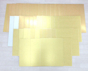 送料300円(税込)■cg141■色紙(特上 金潜紙・銀潜紙) 3種 42枚【シンオク】
