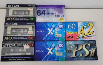 0206-219□未開封 カセットテープ 8点 ハイポジ ノーマル TDK SONY AXIA MA60 AR-X90 現状品