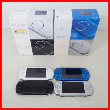 難あり品 PSP プレイステーションポータブル 本体 PSP-3000 VIBRANT BLUE/PEARL WHITE 等 4台まとめてセット SONY ソニー 箱説付【20