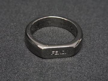 1円 ■美品■ FENDI フェンディ リング 指輪 アクセサリー 表記サイズ M(約21号) レディース メンズ シルバー系 FW1754