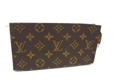 1円 ■極美品■ LOUIS VUITTON ルイヴィトン モノグラム バケット用ポーチ マルチケース 小物入れ ブラウン系 BT3058