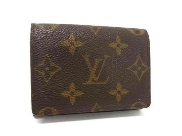 1円 ■極美品■ LOUIS VUITTON ルイヴィトン M62920 モノグラム アンヴェロップ カルト ドゥ ヴィジット カードケース ブラウン系 FU8847