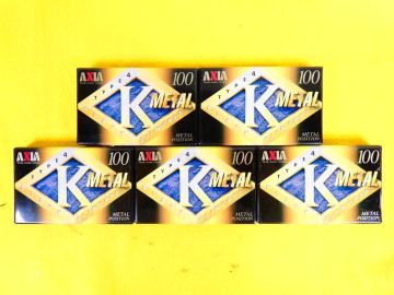 (KT-2) 未開封！ AXIA K METAL 100 メタルポジション カセットテープ 5巻 ＠送料600円(2)
