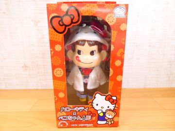 ◇(FP-14) 不二家 ハローキティ&times;ペコちゃん人形 HELLO KITTY 40th ANNIVERSARY フィギュア ＠80 (2)