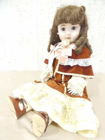 ◎女の子人形/西洋人形 大型 ビスクドール コレクターズドール CD-100 関節可動 全長約77cm ビスクヘッド/コンポジションボディ ＠140(1)