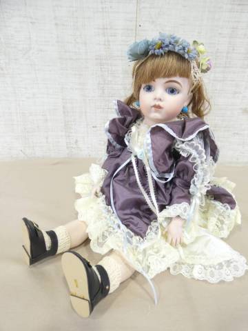 ◎シーリー社 女の子人形 ビスクドール Real Seeley Body BRU JNE/ブリュ ジュン 関節可動 約50cm アメリカ製 アンティークドール ＠100(1)