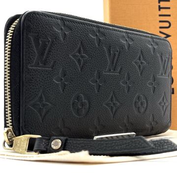 最高級◆LOUIS VUITTON ルイヴィトン ジッピーウォレット モノグラム アンプラント 長財布 ロングウォレット ノワール ブラック