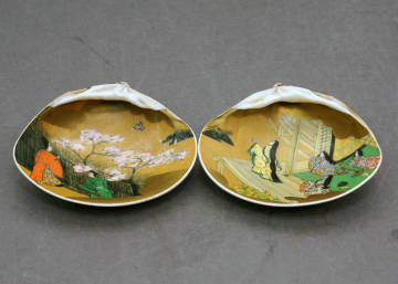 貝合わせ 蛤香合 茶道具 貝香合　源氏物語