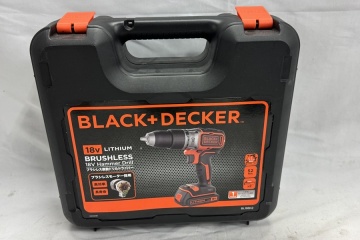 【送料無料】東京)◇K＆DECKER ブラックアンドデッカー ブラシレス振動ドリルドライバー 18V BL188K2 未使用/充電不良/現状品