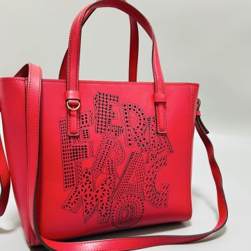 1円 Salvatore Ferragamo フェラガモ 2way ボニー レタリング ロゴドン レザーレザー クロスボディ ハンドバッグ レッド系正規品本物