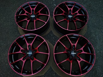 2021年製 極上 希少 鍛造 RAYS ボルクレーシング G025 AD ボルドーレッドクリア 18インチ 8J+45 PCD114.3 5穴 4本