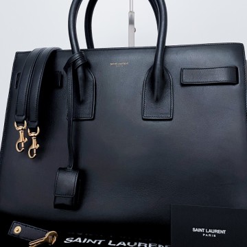 1円■未使用級■至極の逸品■最上位■型崩れ無し■最上級レザー SAINT LAURENT サンローラン 2way カデナ トートバッグ ビジネス A4 メンズ