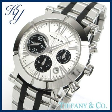 1円～ 3ヶ月保証付き 磨き済み 本物 定番 人気 TIFFANY ティファニー アトラス ジェント Z1000 クロノグラフ シルバー メンズ 時計